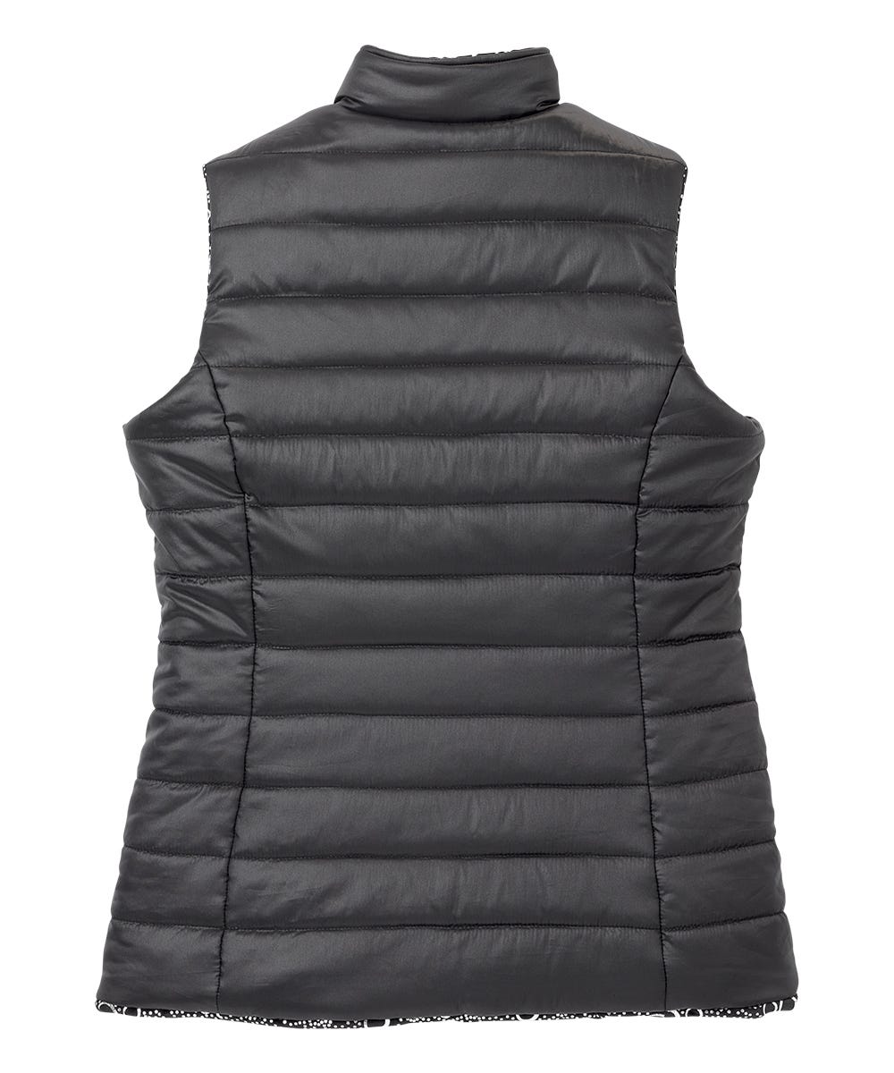 Women's Reversible Magnetic Snap Front Puffer Vest