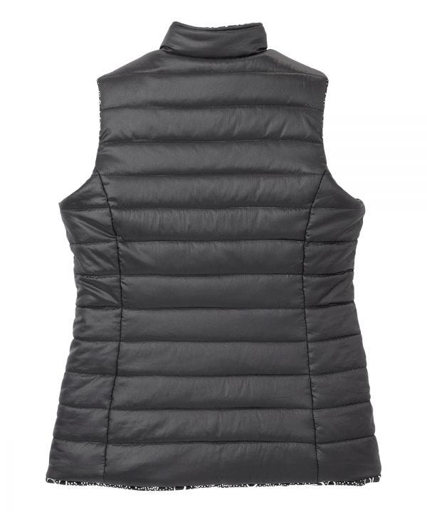 Women's Reversible Magnetic Snap Front Puffer Vest