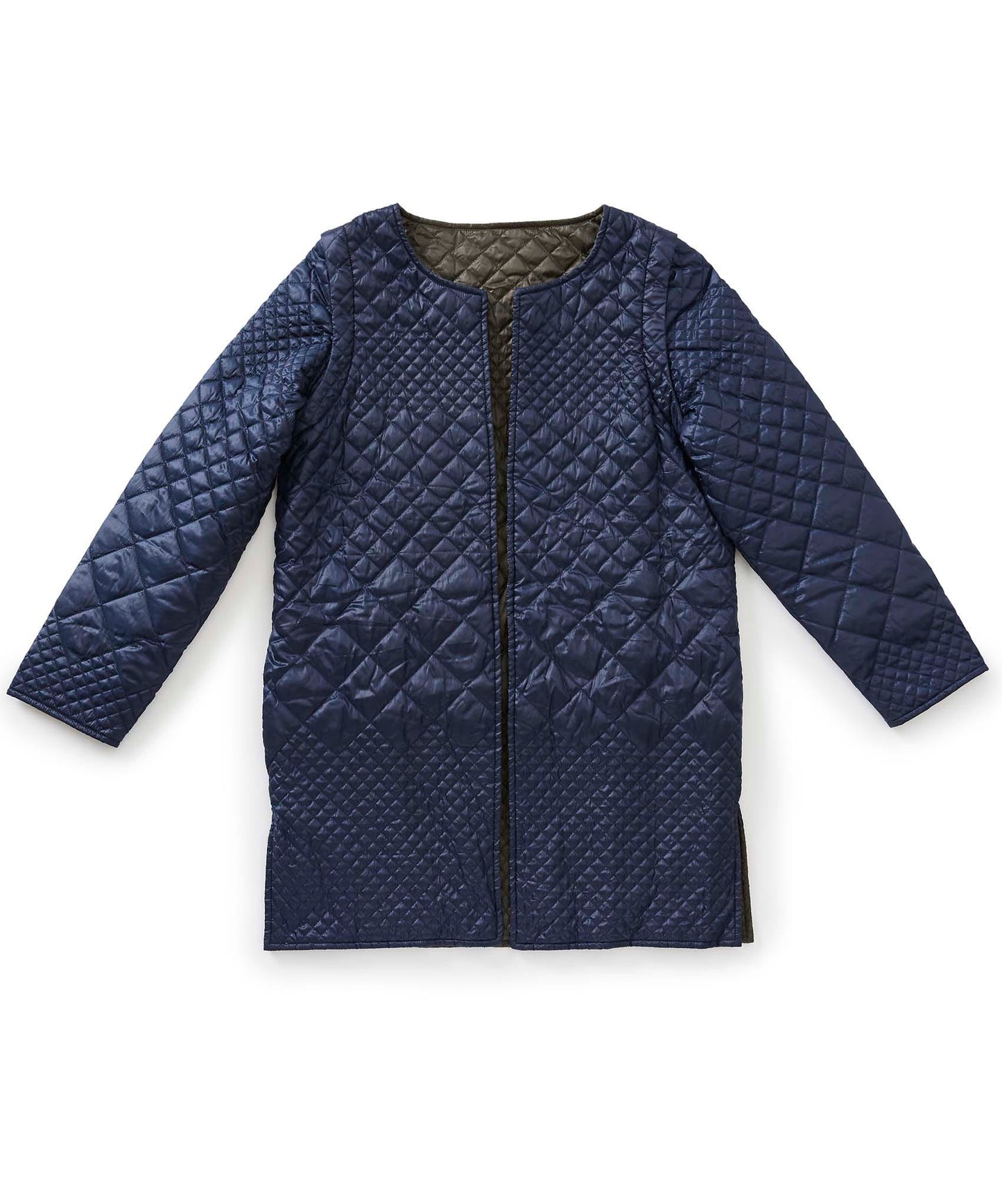 Women's Self Dressing Reversible Quilted Jacket with Detachable Sleeves