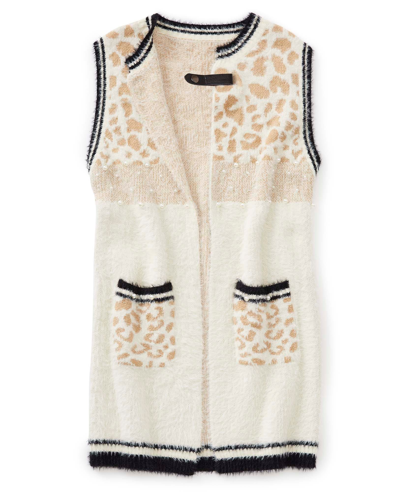 Women's Sweater Vest with Magnetic Snap