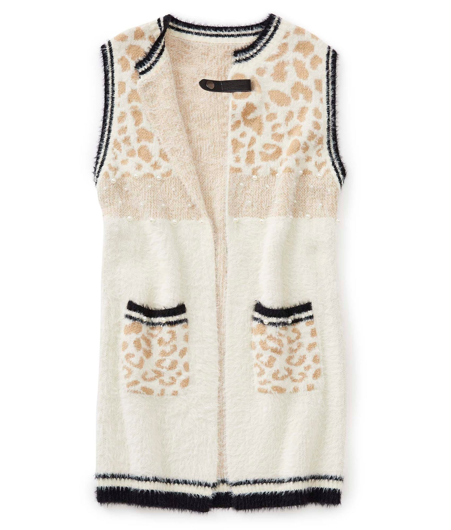 Women's Sweater Vest with Magnetic Snap