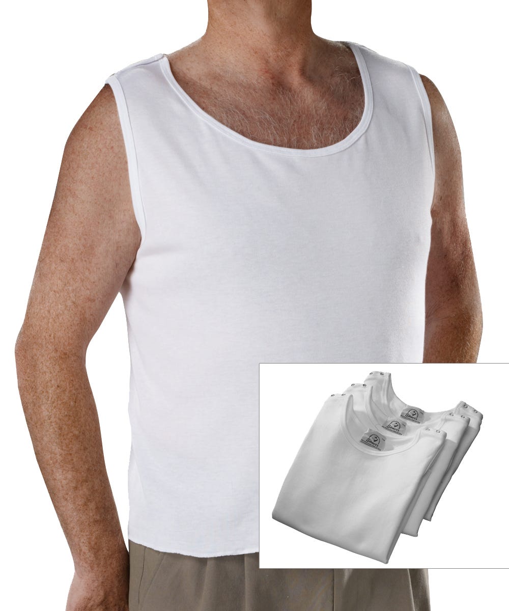 3 Pack - Women's Adaptive Cotton Sleeveless Undershirt - Clearance