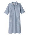 Women's Adaptive Open Back Embroidered Linen Dress