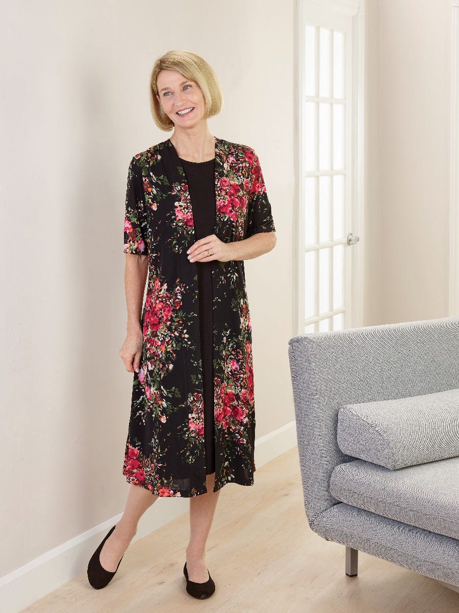 Women's Adaptive Open Back Stylish Twofer Dress