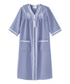 Women's Open Back Nightgown with Quarter-Zip