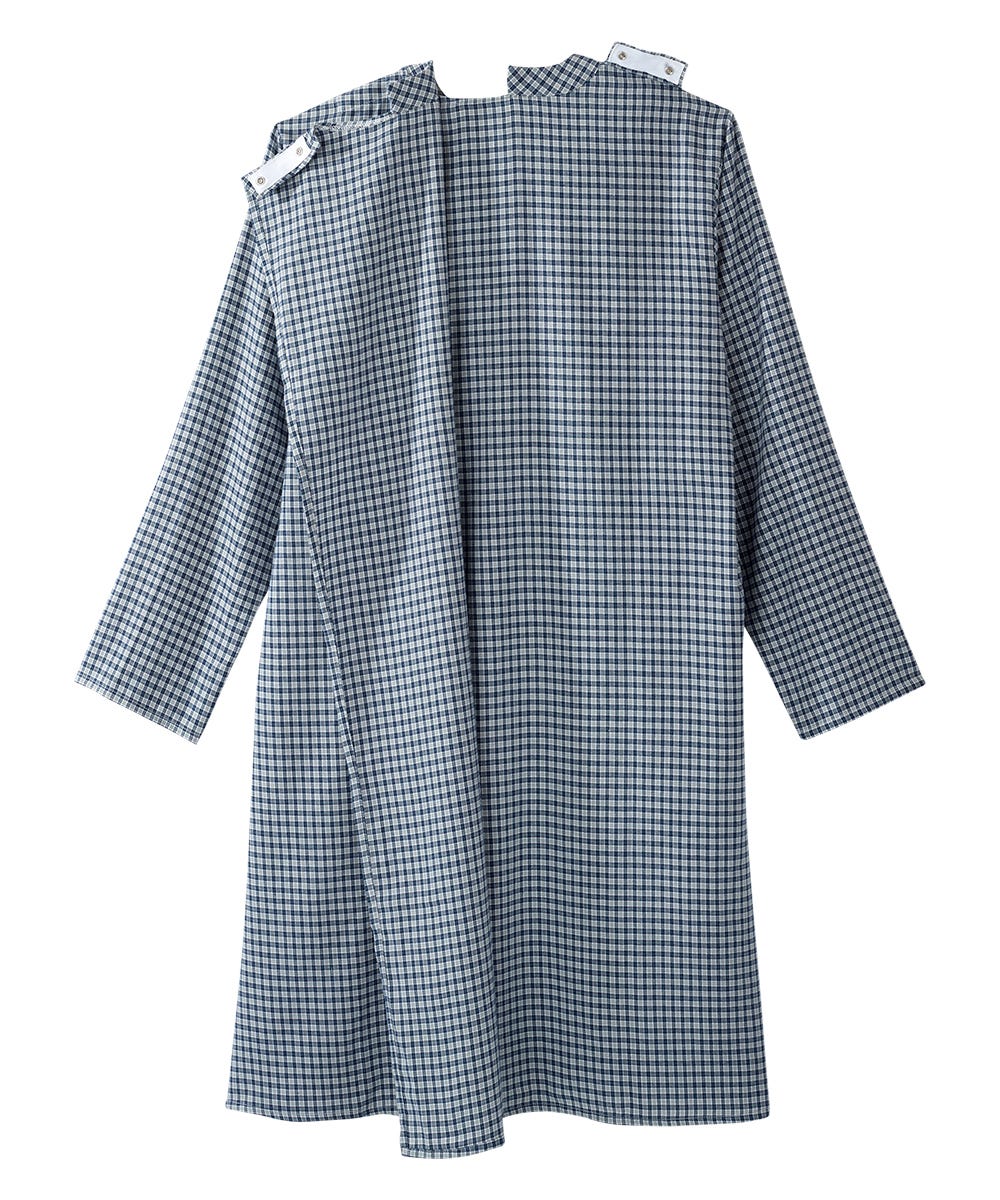 Men's Open Back No Peek Flannel Nightgown