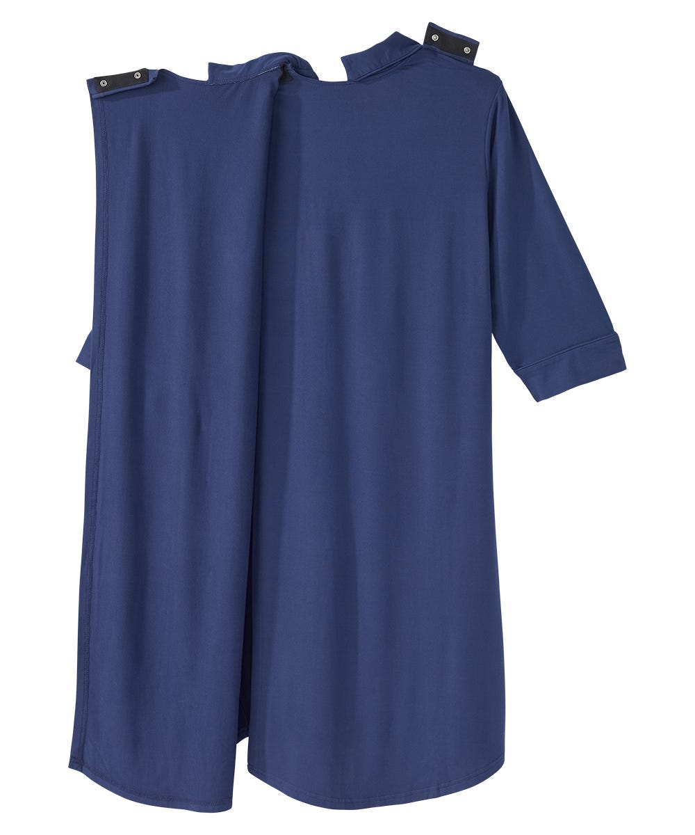 Women's Open Back Collared Nightgown