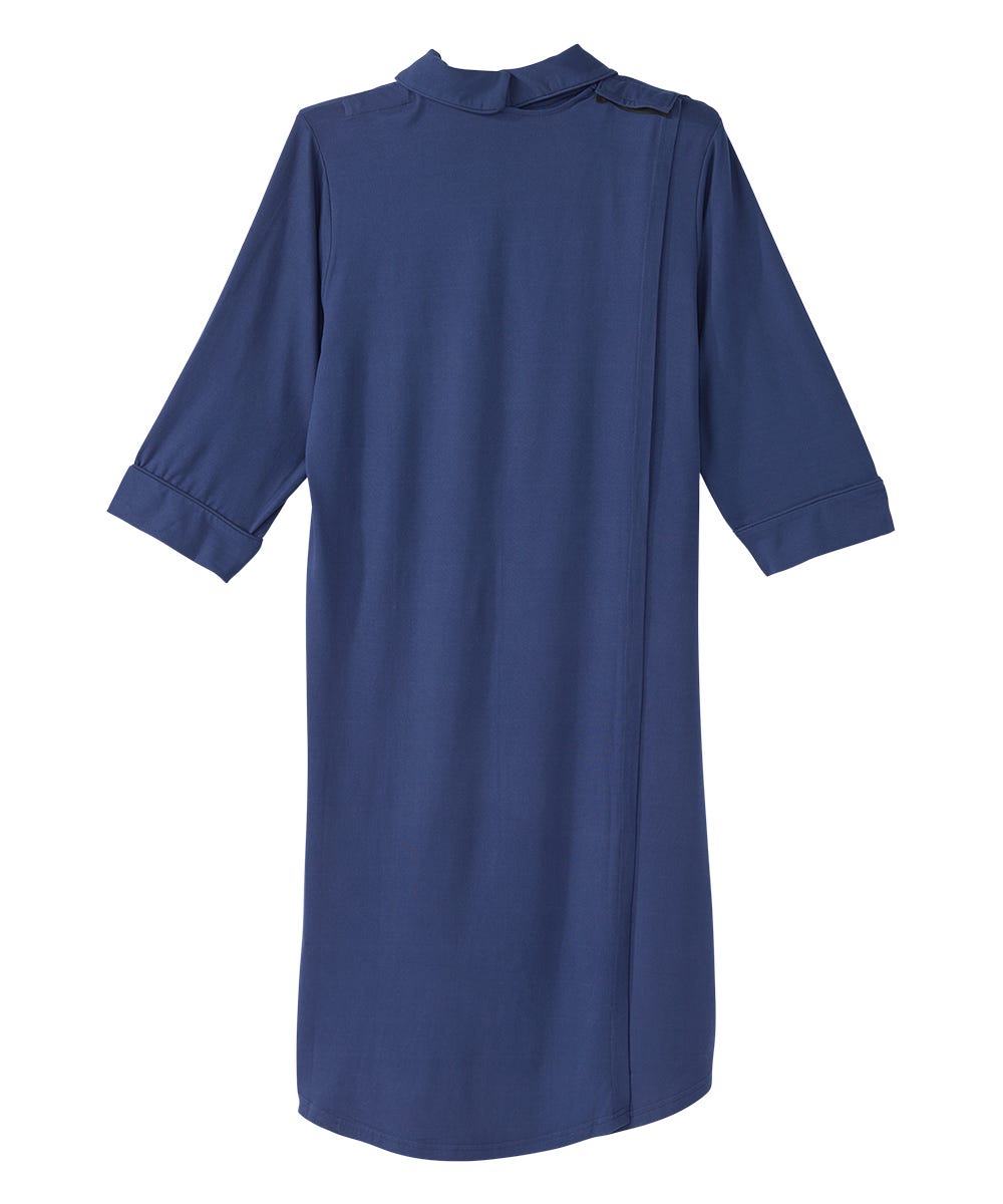 Women's Open Back Collared Nightgown