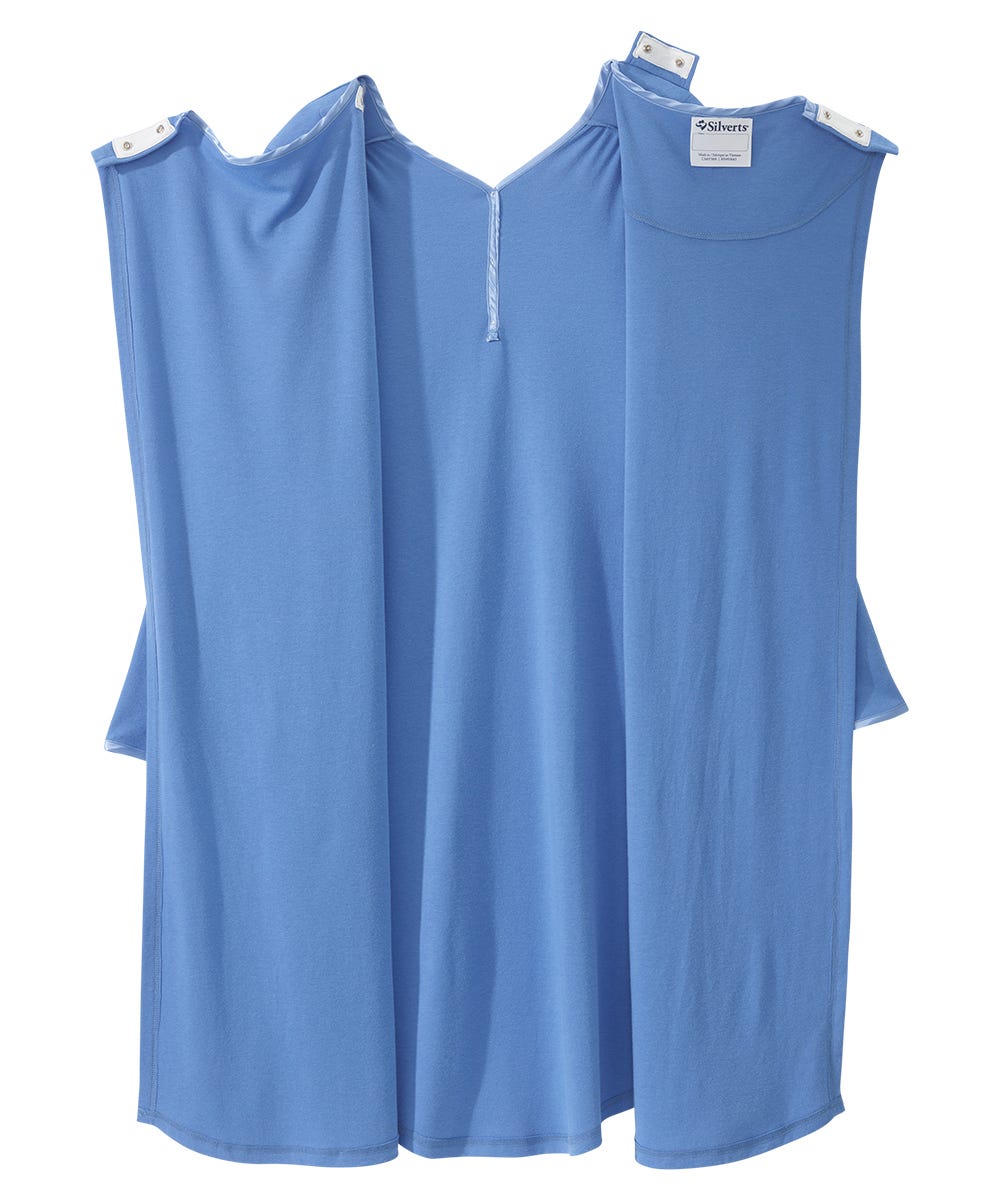 Women's Open Back Henley Nightgown