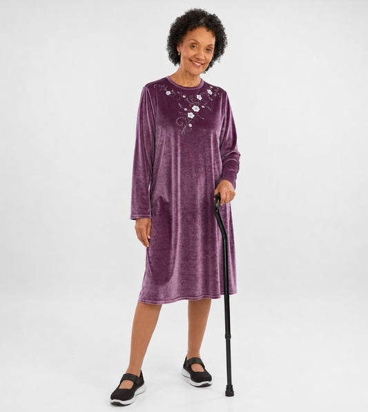 Women's Open Back Velvet Dress