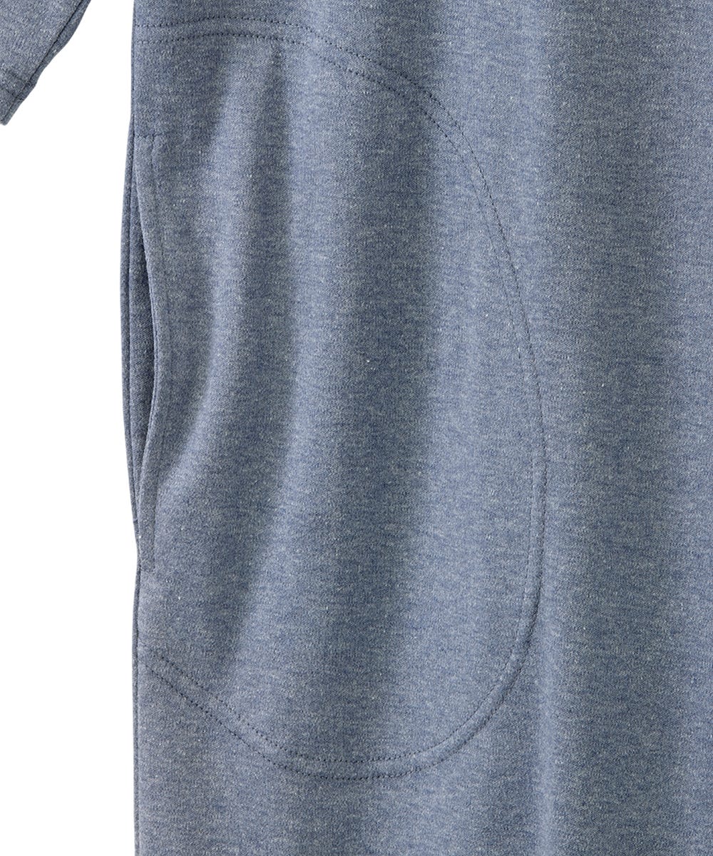 Men's Open Back Henley Nightgown