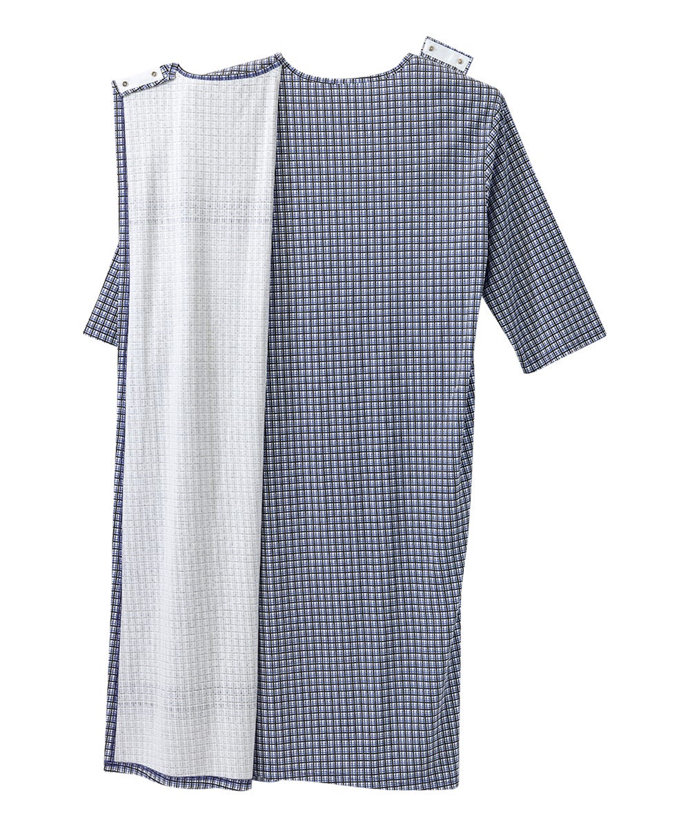 Men's Open Back Henley Nightgown