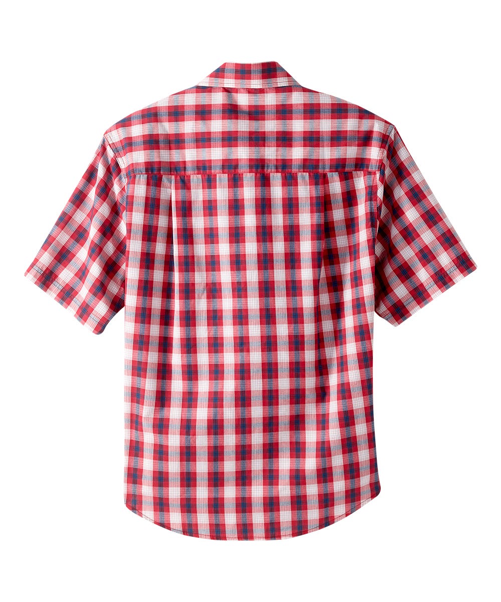 Magnetic Buttons Mens Short Sleeve Shirt