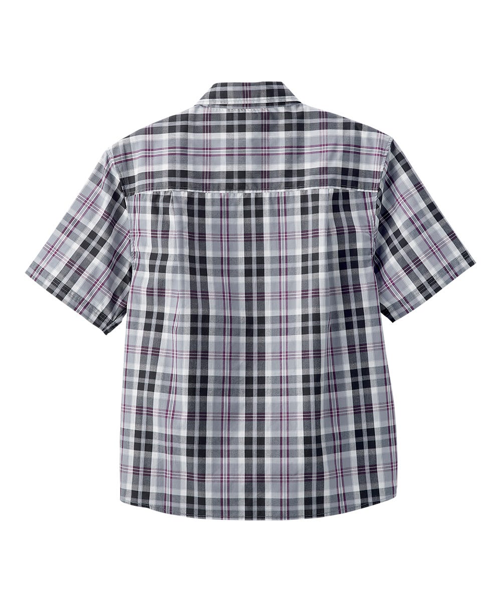 Magnetic Buttons Mens Short Sleeve Shirt