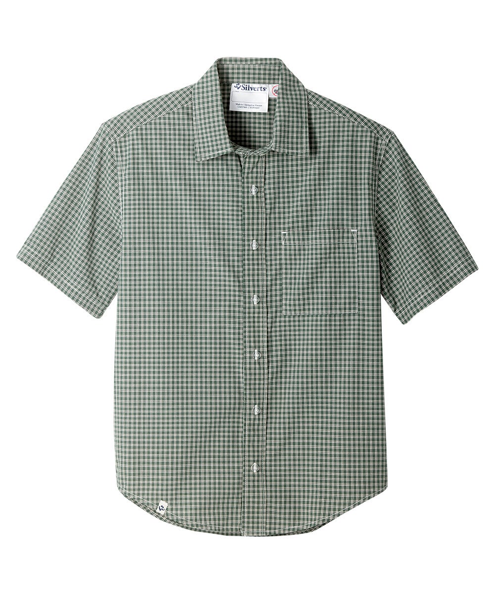 Magnetic Buttons Mens Short Sleeve Shirt