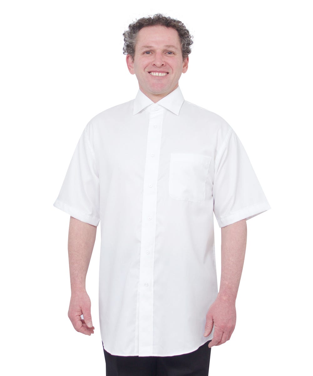 Magnetic Buttons Mens Short Sleeve Shirt