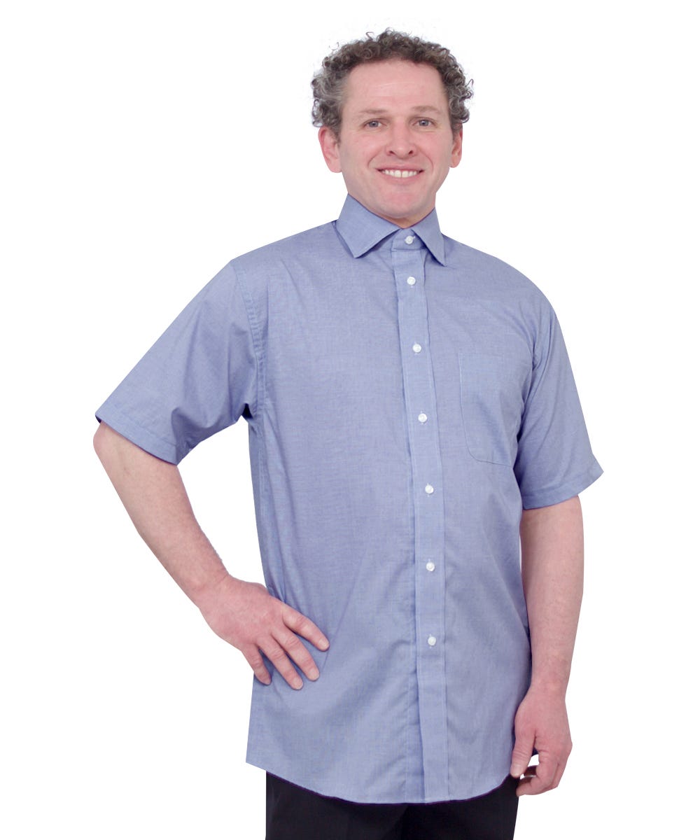 Magnetic Buttons Mens Short Sleeve Shirt