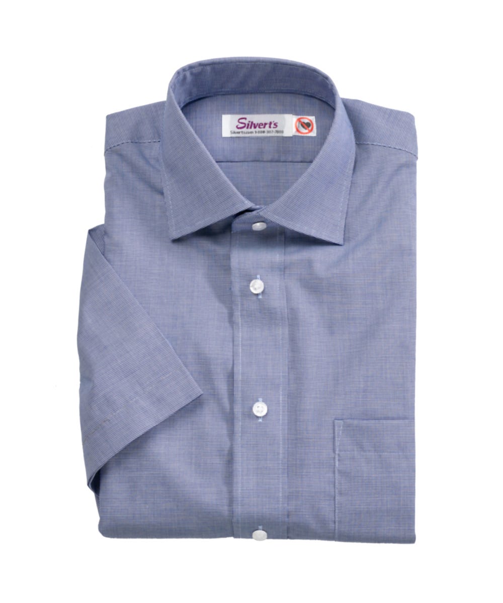 Magnetic Buttons Mens Short Sleeve Shirt