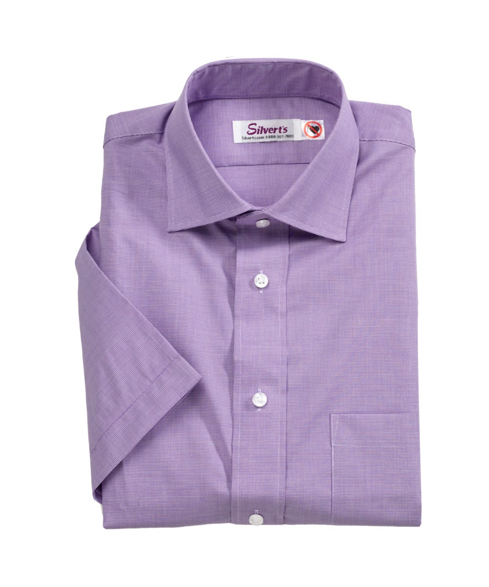 Magnetic Buttons Mens Short Sleeve Shirt