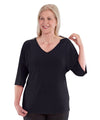 Women's Self Dressing Top with Zipper Shoulders