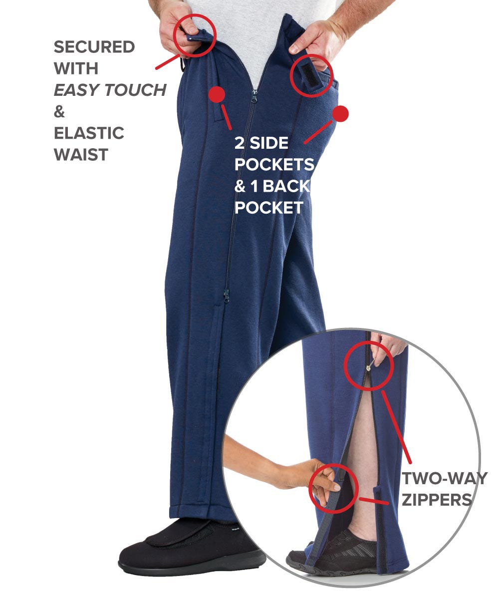 Quality Mens Side Zip Pants - Clearance