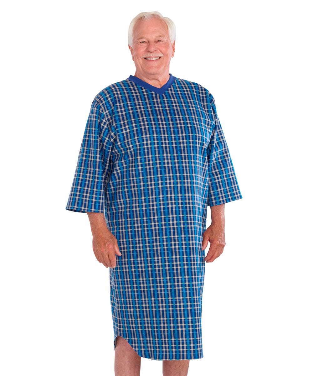 Men's Flannel Hospital & Home Care Gown