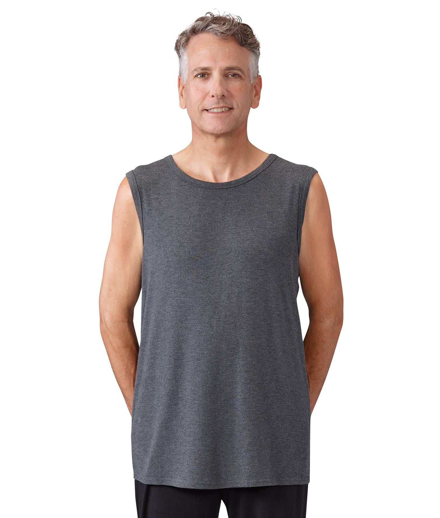Mens Soft Modal Open Back Undervest - Clearance