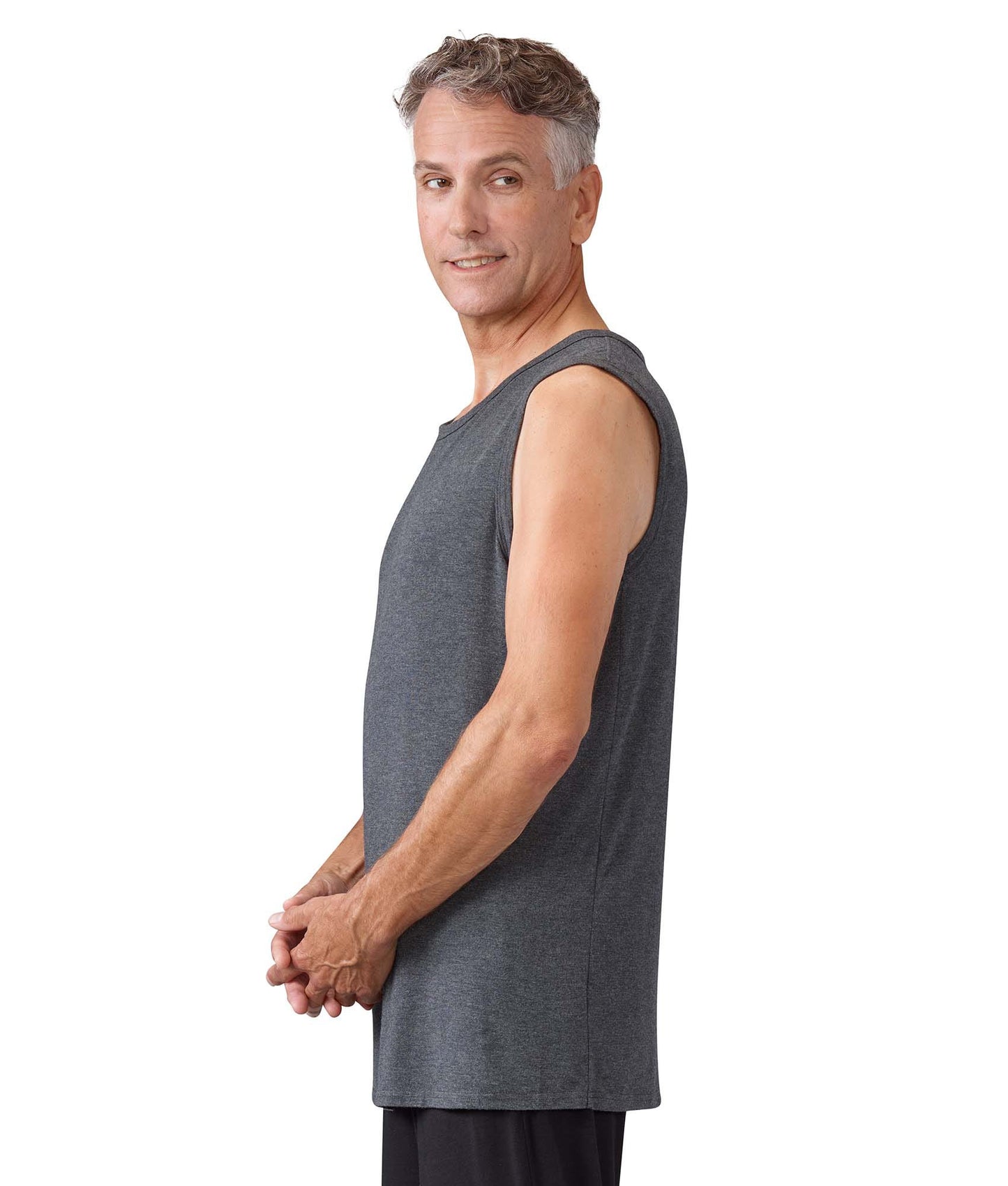 Mens Soft Modal Open Back Undervest - Clearance