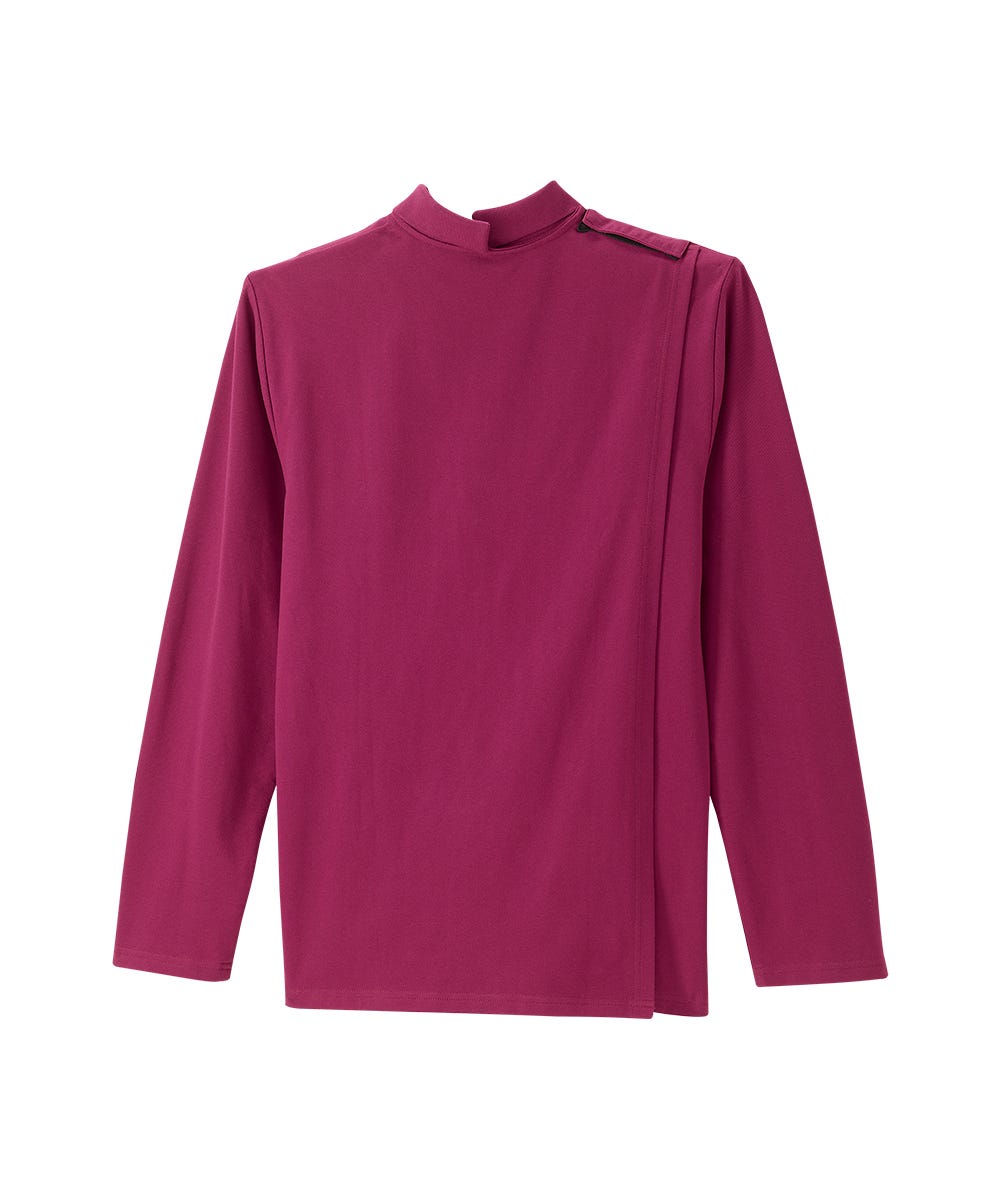 Men's Adaptive Open Back Polo Shirt with Long Sleeves