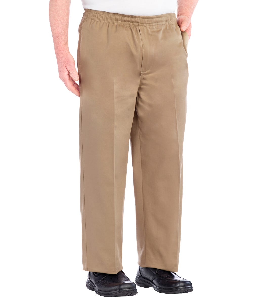 Regular Mens Cotton Elastic Waist Pant – Silverts