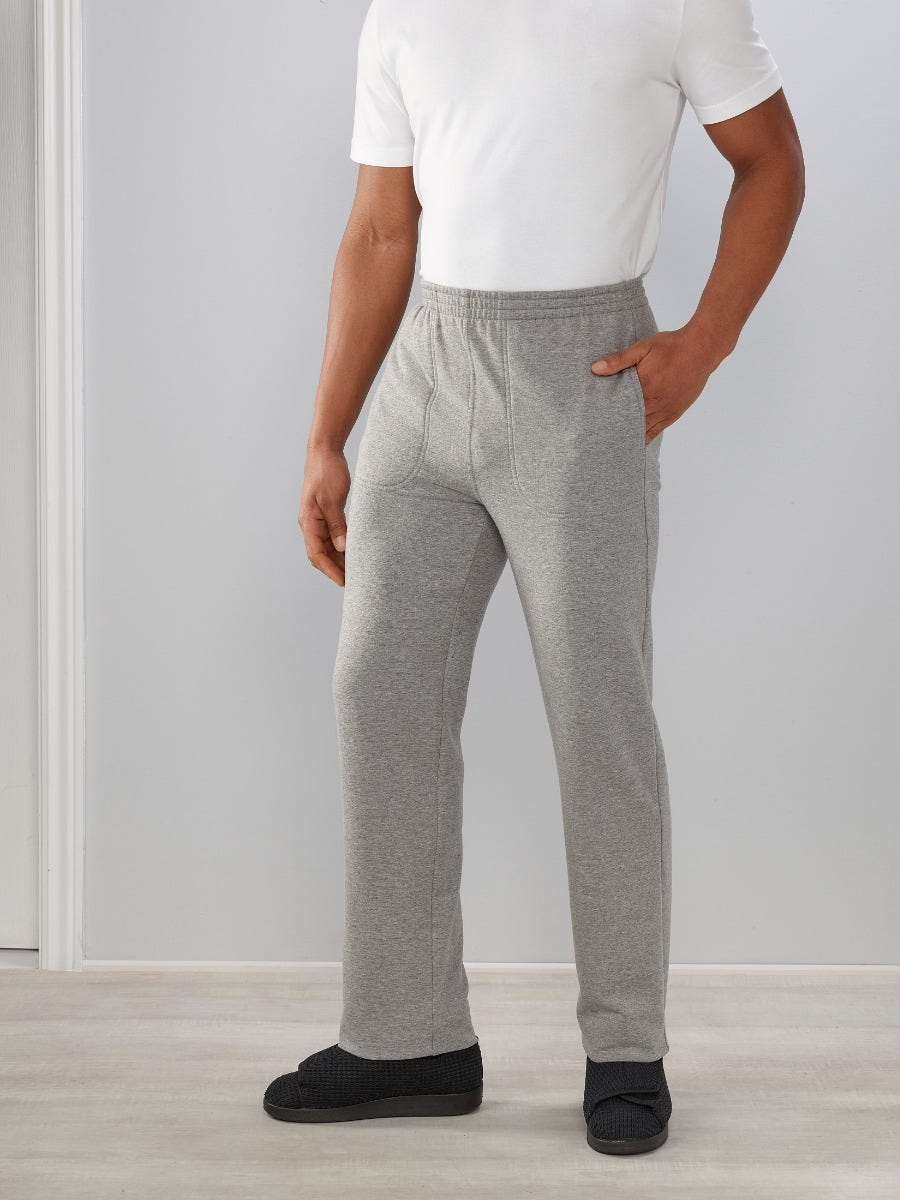 Men's Self Dressing Pull On Fleece Pant