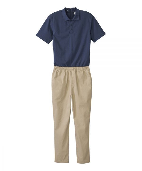 Men's Stay Dressed Jumpsuit with Short Sleeve Polo Shirt