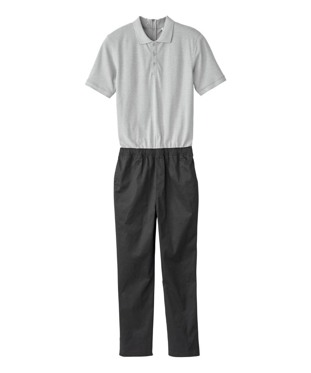 Men's Stay Dressed Jumpsuit with Short Sleeve Polo Shirt