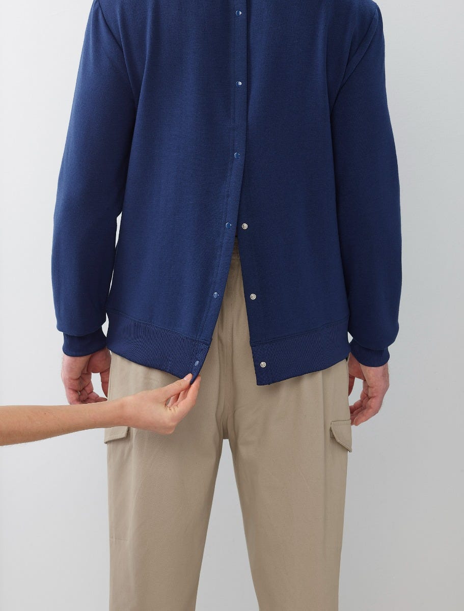 Men's Open Back Adaptive Fleece Sweatshirt