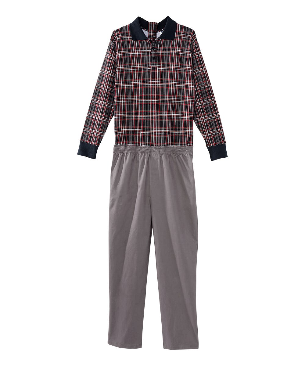 Men's Stay Dressed Jumpsuit with Long Sleeve Polo Shirt