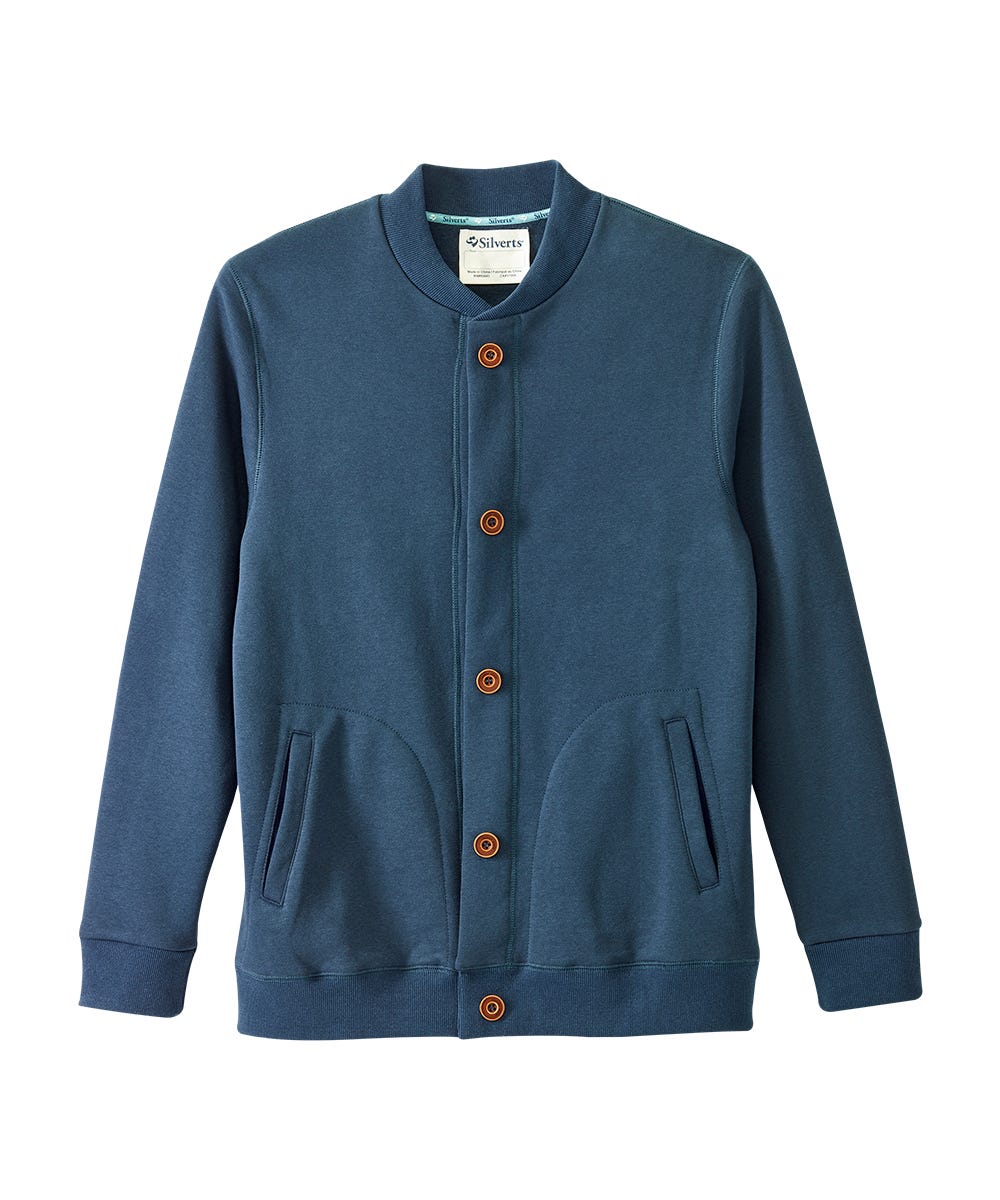 Shop Men's Magnetic Button Front Bomber Jacket Online | Silverts