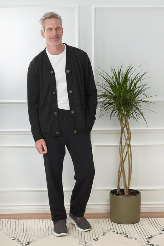 Men's Magnetic Button Front Cardigan