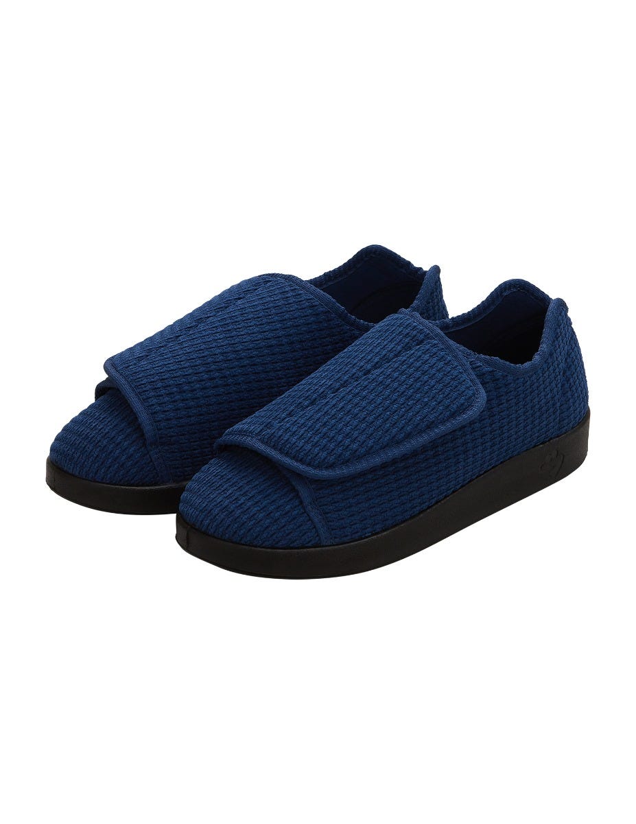 Men’s Slippers with Easy Closures – Adjustable Fit (Regular to Extra Wide)