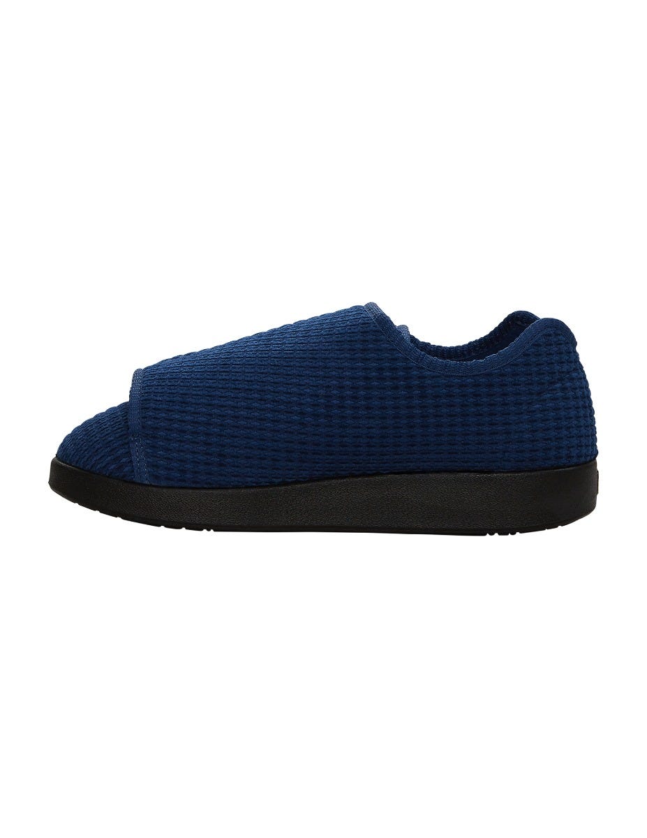 Men’s Slippers with Easy Closures – Adjustable Fit (Regular to Extra Wide)