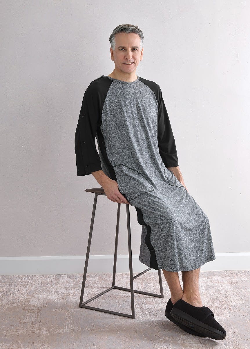Men's Post Surgery Recovery Nightgown