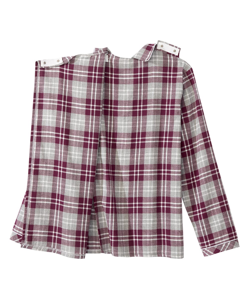Men's Open Back Top & Pull-On Pant Flannel Pajama Set