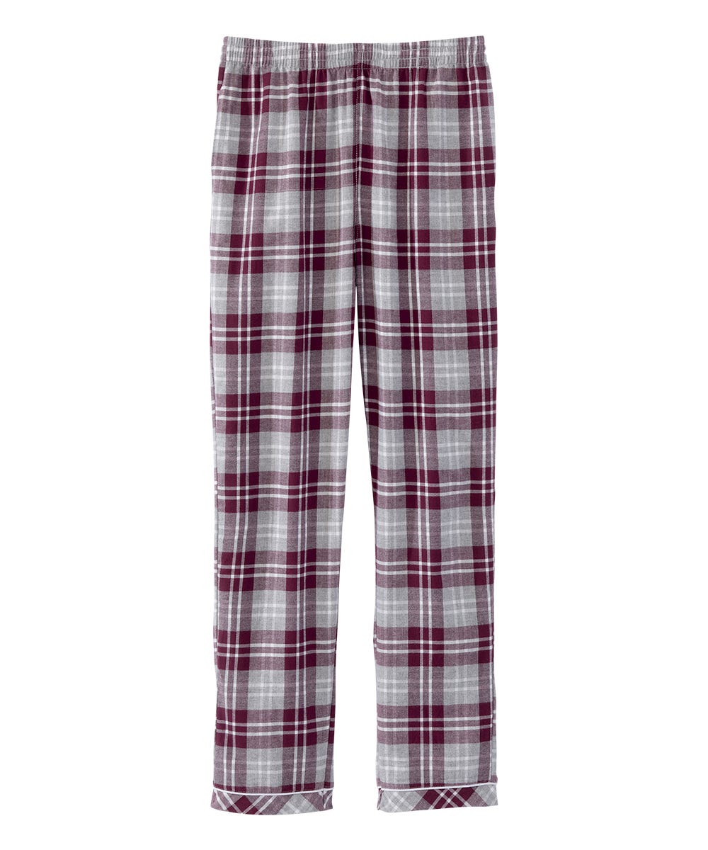 Men's Open Back Top & Pull-On Pant Flannel Pajama Set