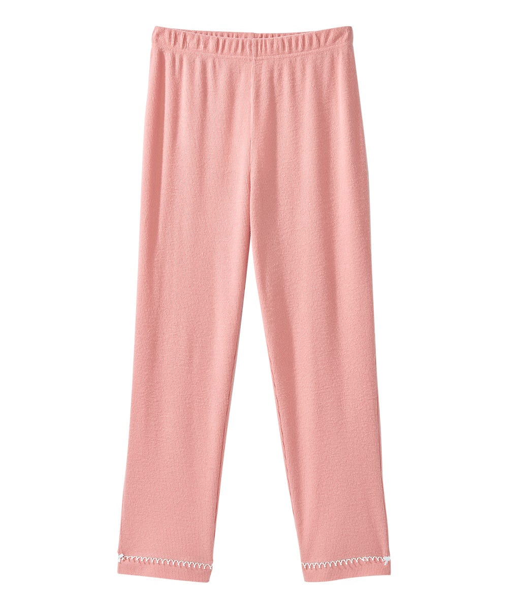 Women's Open Back Top & Pull-On Pant Waffle Knit Pajama Set