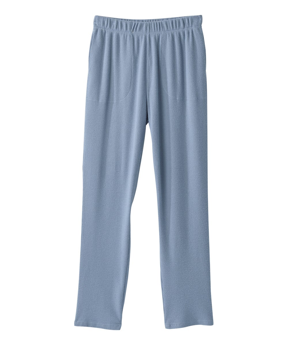 Men's Open Back Top & Pull-on Pant Waffle Knit Pajama Set