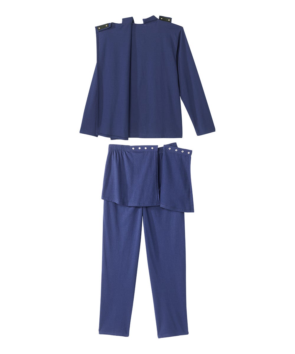 Men's Open Back Long Sleeve Polo & Open Back Pant Set - Clearance