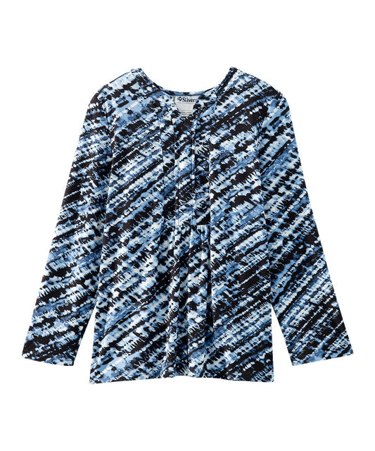 Women's Open Back Pleated Panel Top
