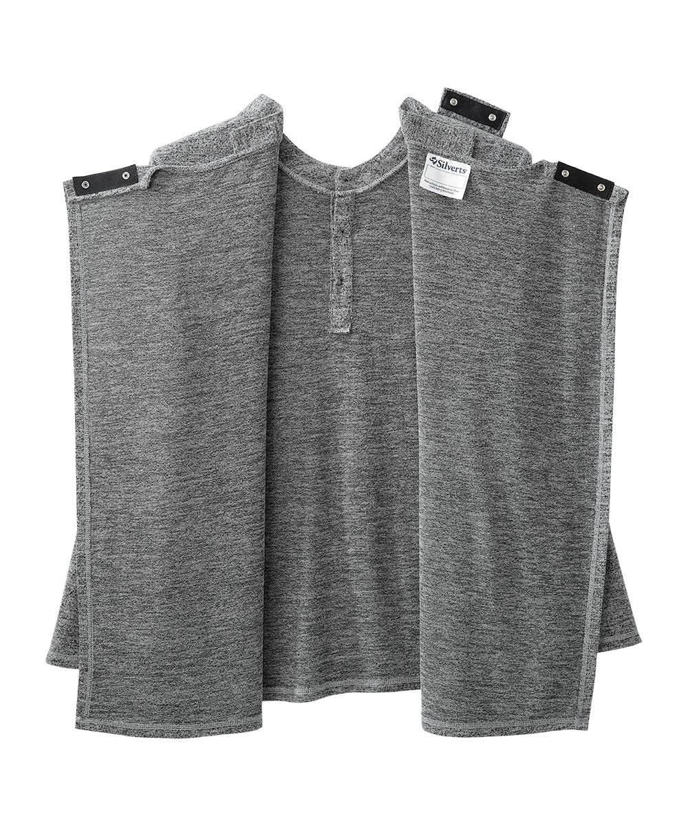 Men's Open Back Long Sleeve Henley Shirt