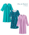 Women's Open Back Best Sellers Nightgown Bundle - 3 Styles