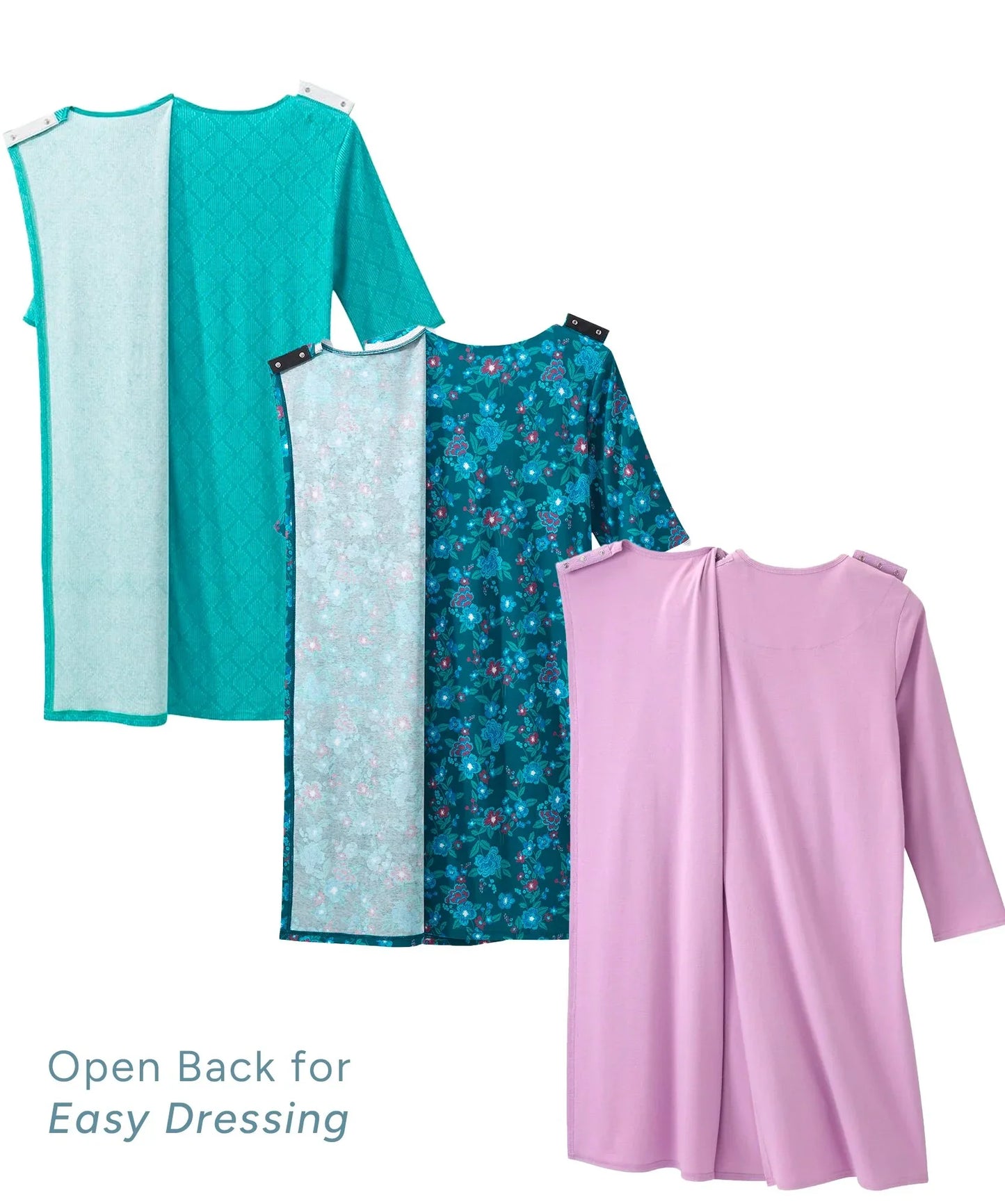 Women's Open Back Best Sellers Nightgown Bundle - 3 Styles