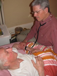 Palliative Care doctor, Sandy Buchman at a home visit